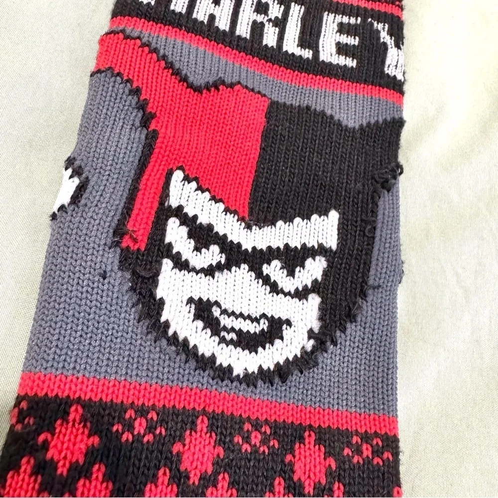 DC Comics Harley Quinn Socks in Red Gray Black OS